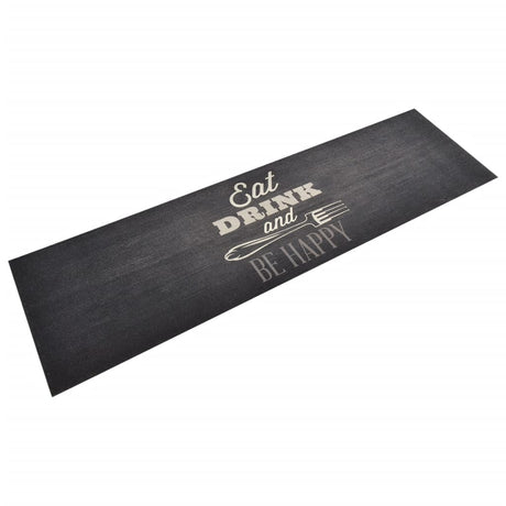 Vidaxx Kitchen Mat Washable Kitchen Print 45x150 cm Velvet Black