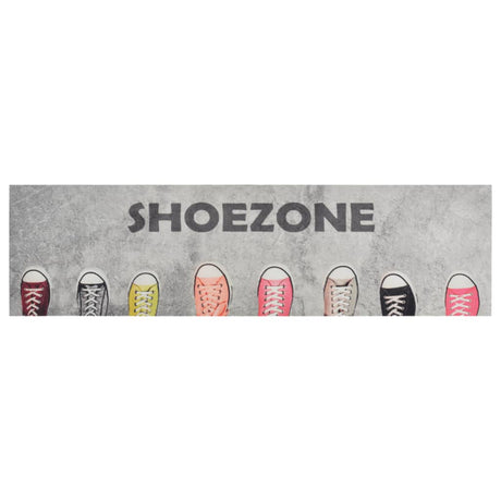 Vidaxx Kitchen Mat Washable Shoezone Print 45x150 cm Velvet
