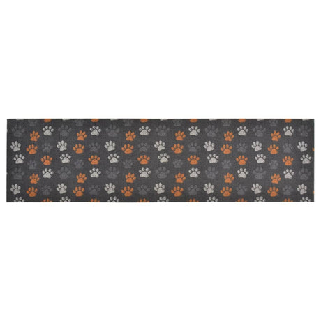 Vidaxx Kitchen Mat Washable Paw Print 45x150 cm Velvet