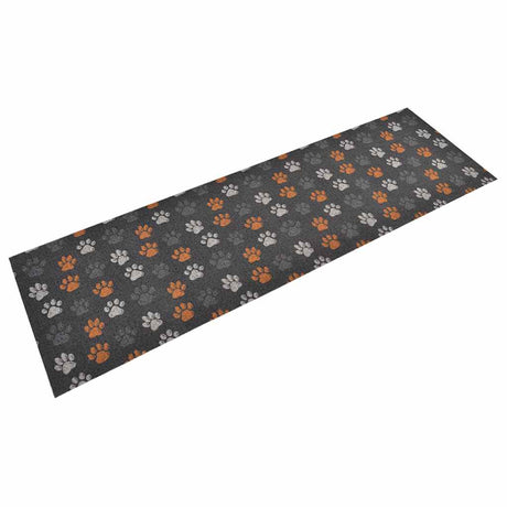 Vidaxx Kitchen Mat Washable Paw Print 60x180 cm Velvet
