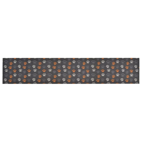 Vidaxx Kitchen Mat Washable Paw Print 60x300 cm Velvet