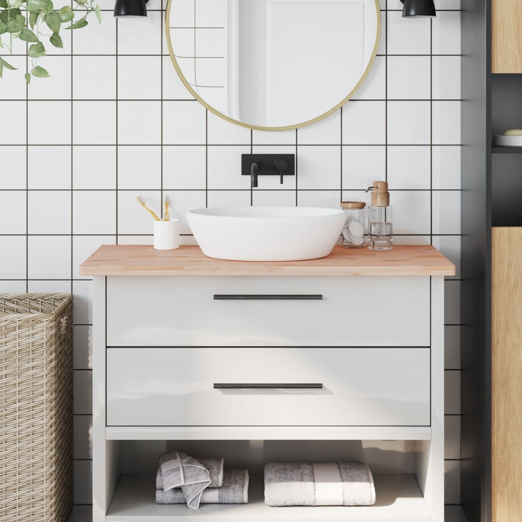 Vidaxx Washbasin Top 100x50x2,5 cm fast bøg træ