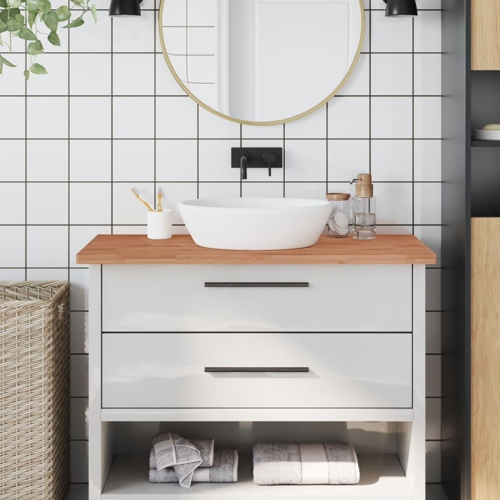 Vidaxx Washbasin Top 100x50x2,5 cm fast bøg træ