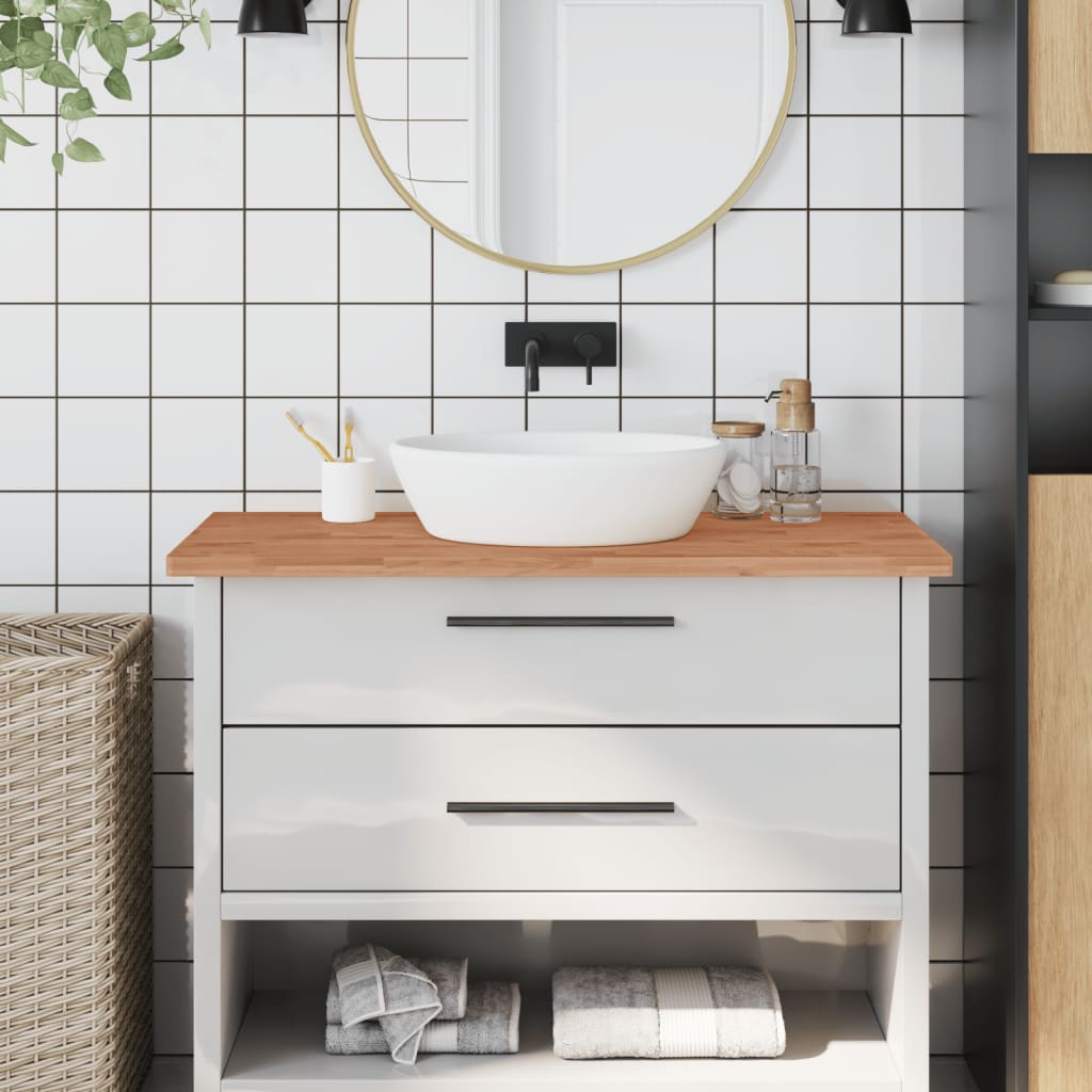 Vidaxx Washbasin Top 100x60x2,5 cm fast bøg træ