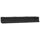 Vidaxl pallepuder 7 stk. Stof sort sort