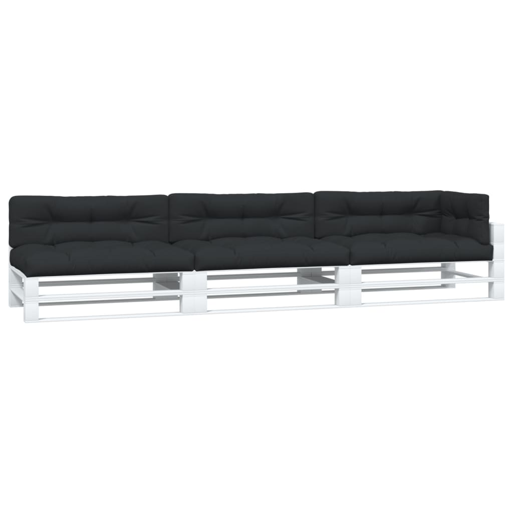 Vidaxl pallepuder 7 stk. Stof sort sort