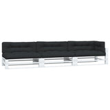 Vidaxl pallepuder 7 stk. Stof sort sort