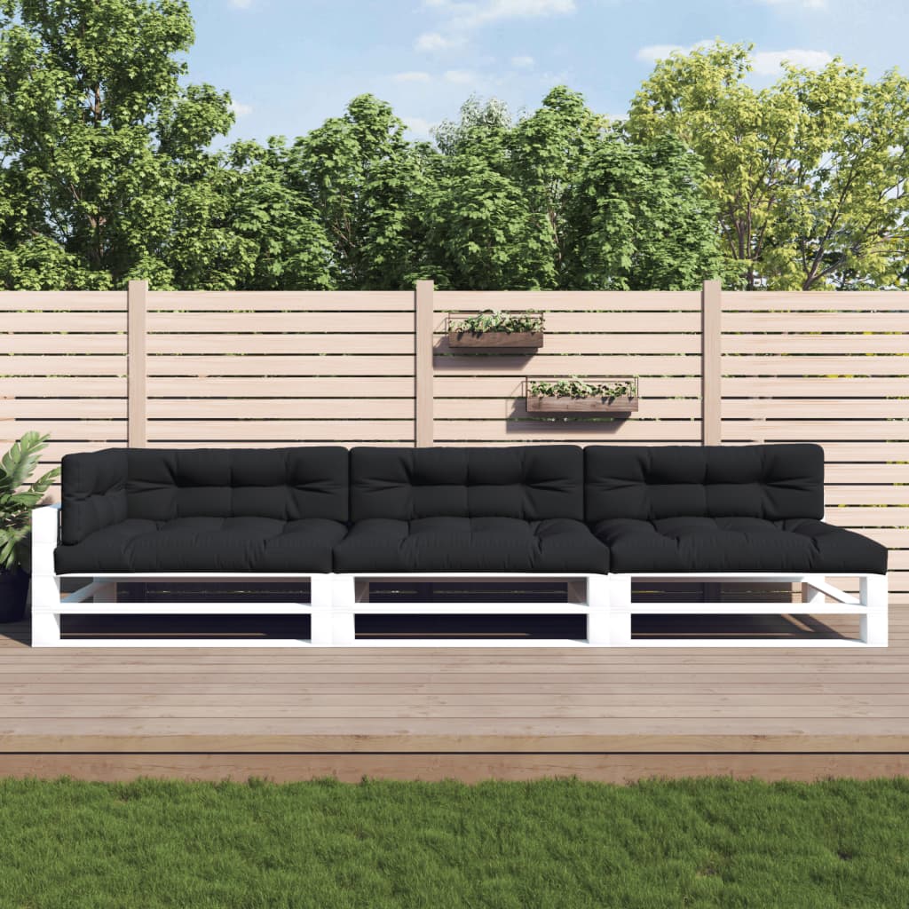 Vidaxl pallepuder 7 stk. Stof sort sort