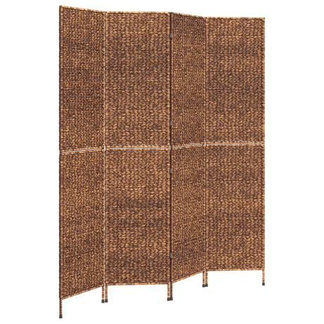 Vidaxl kamerscherm met 4 panelen 163x180 cm waterhyacint bruin