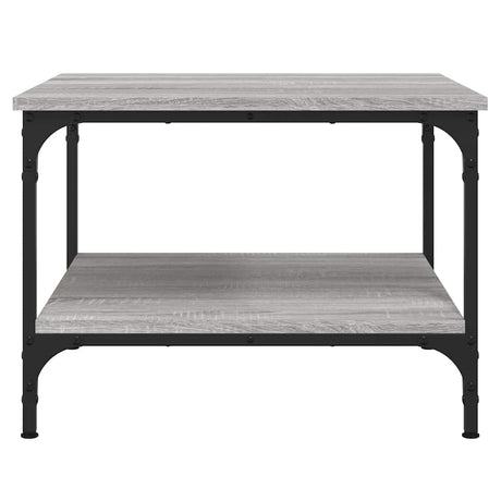 Vidaxl salontafel 55x55x40 cm bewerkt hout grijs sonoma eikenkleurig