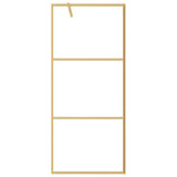 Vidaxx walk-in brusevæg gennemsigtig 80x195 cm ESG glas guldfarvet