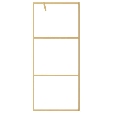 Vidaxx walk-in brusevæg gennemsigtig 80x195 cm ESG glas guldfarvet