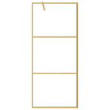 Vidaxx walk-in brusevæg gennemsigtig 90x195 cm ESG glas guldfarvet