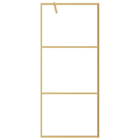 Vidaxx walk-in brusevæg gennemsigtig 90x195 cm ESG glas guldfarvet