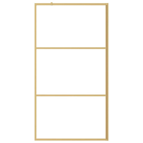 Vidaxx walk-in brusevæg gennemsigtig 100x195 cm ESG glas guldfarvet