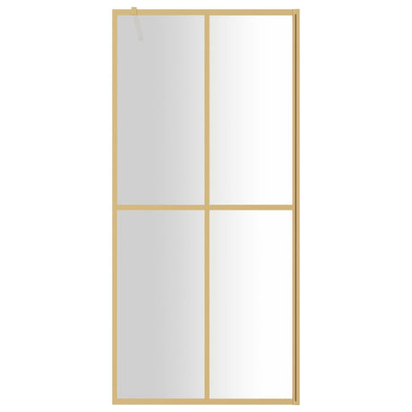 Vidaxx walk-in brusevæg gennemsigtig 80x195 cm ESG glas guldfarvet
