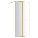 Vidaxx walk-in brusevæg gennemsigtig 90x195 cm ESG glas guldfarvet