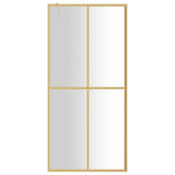 Vidaxx walk-in brusevæg gennemsigtig 90x195 cm ESG glas guldfarvet