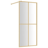 Vidaxx walk-in brusevæg gennemsigtig 100x195 cm ESG glas guldfarvet