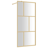Vidaxx walk-in brusevæg gennemsigtig 80x195 cm ESG glas guldfarvet