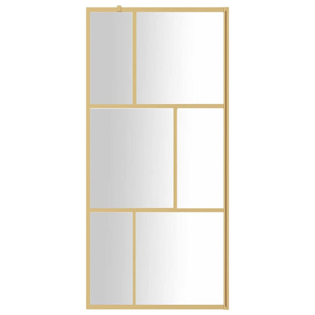 Vidaxx walk-in brusevæg gennemsigtig 80x195 cm ESG glas guldfarvet