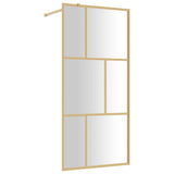 Vidaxx walk-in brusevæg gennemsigtig 90x195 cm ESG glas guldfarvet