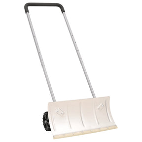 Vidaxl Snow Shovel med udvideligt håndtag 61 cm sølvblad stål