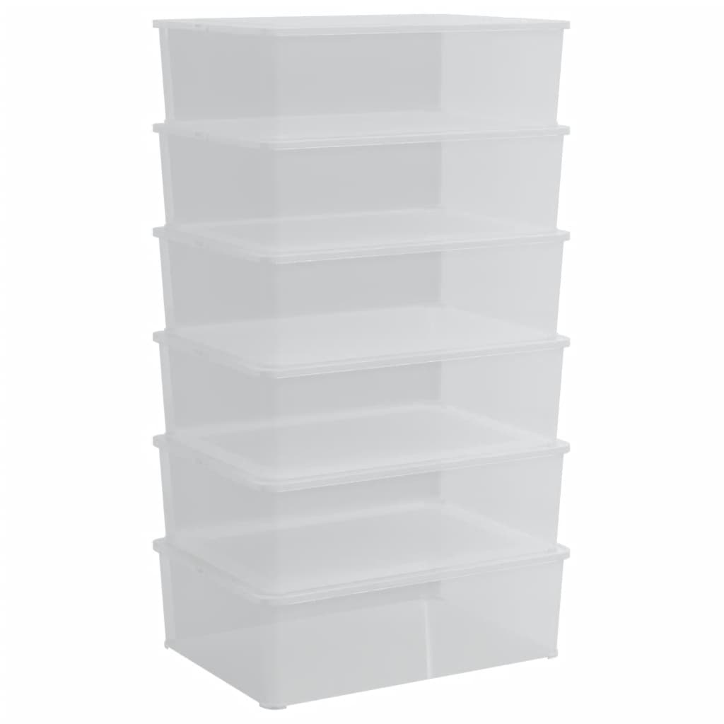 Vidaxx opbevaringsbokse 6 stk stabelbare 25 l plast
