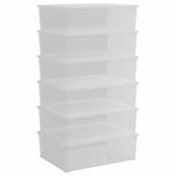 Vidaxx opbevaringsbokse 6 stk stabelbare 25 l plast