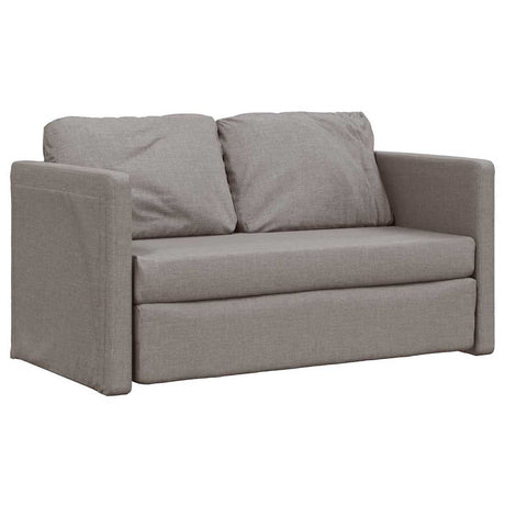 Vidaxl slaapbank vloermodel 2-in-1 112x174x55 cm stof taupe