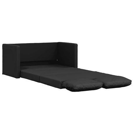Vidaxl slaapbank vloermodel 2-in-1 112x174x55 cm kunstleer zwart