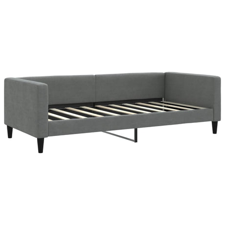 Vidaxl slaapbank 90x190 cm stof donkergrijs