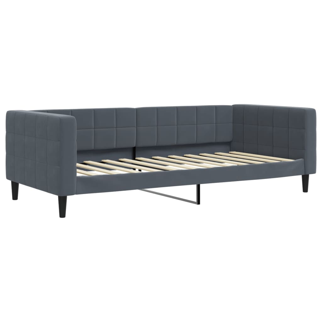 Vidaxl slaapbank 90x200 cm fluweel donkergrijs