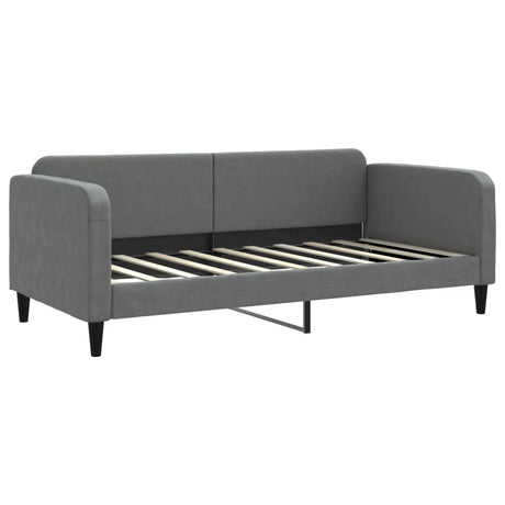 Vidaxl slaapbank 90x190 cm stof donkergrijs