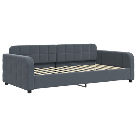 Vidaxl slaapbank 90x200 cm fluweel donkergrijs