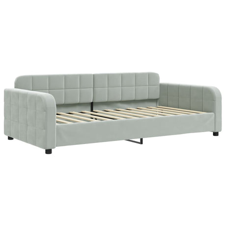 Vidaxl slaapbank 100x200 cm fluweel lichtgrijs