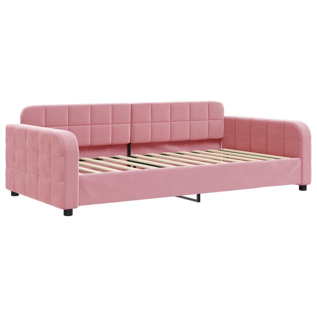 Vidaxl slaapbank 100x200 cm fluweel roze