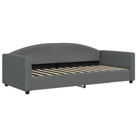 Vidaxl slaapbank 90x200 cm stof donkergrijs