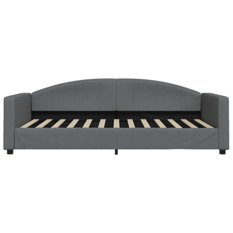 Vidaxl slaapbank 100x200 cm stof donkergrijs