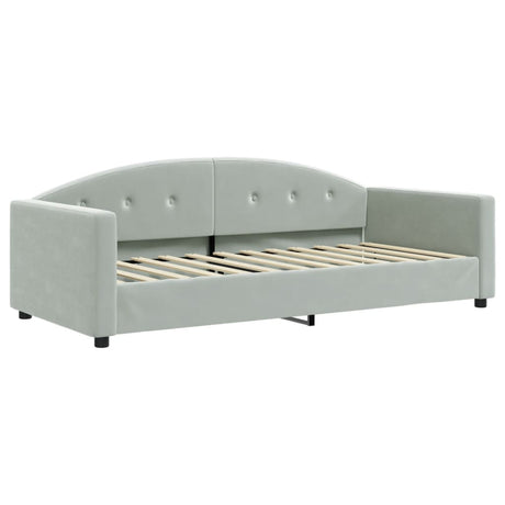 Vidaxl slaapbank 90x200 cm fluweel lichtgrijs