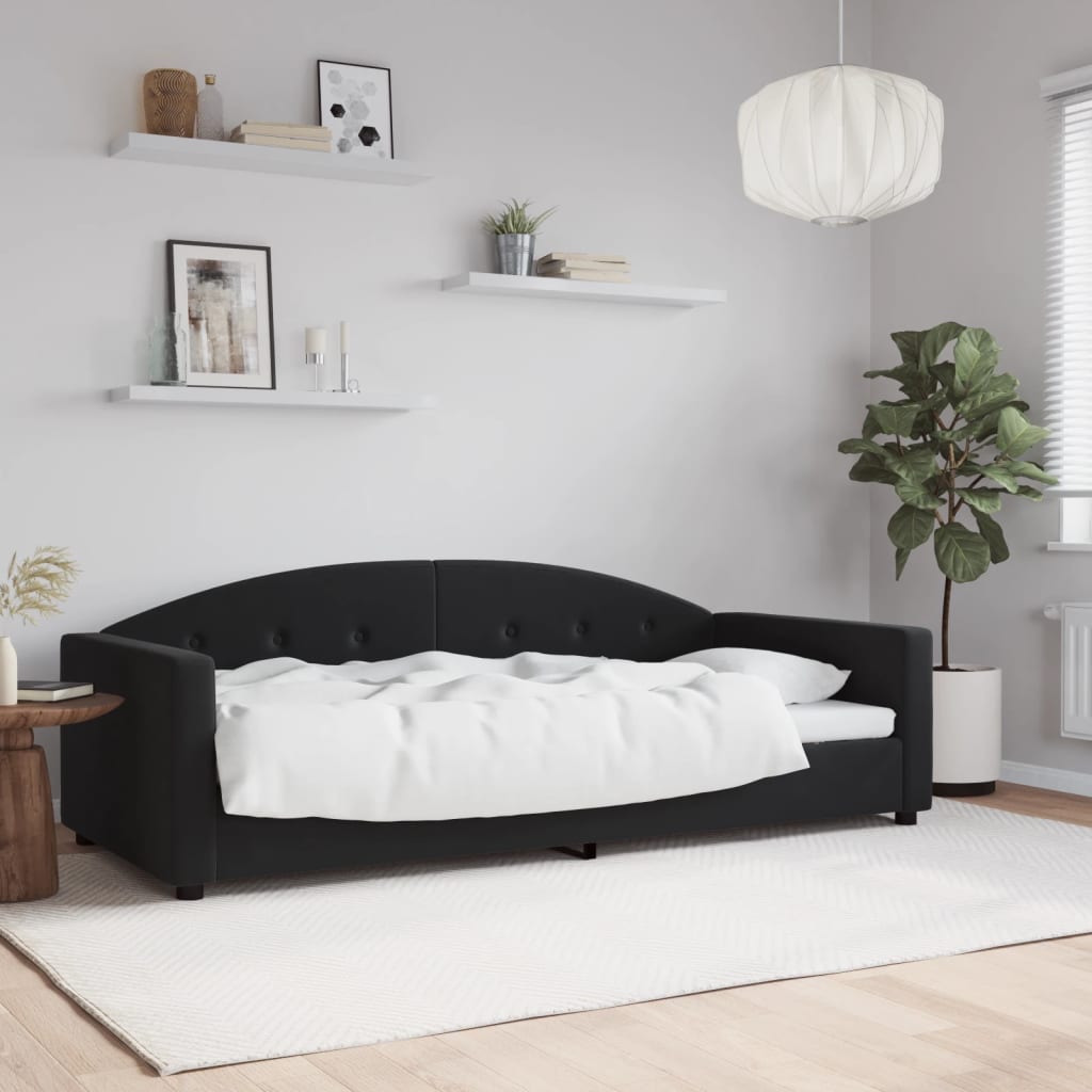 Vidaxl slaapbank 90x200 cm fluweel zwart