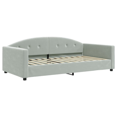 Vidaxl slaapbank 100x200 cm fluweel lichtgrijs