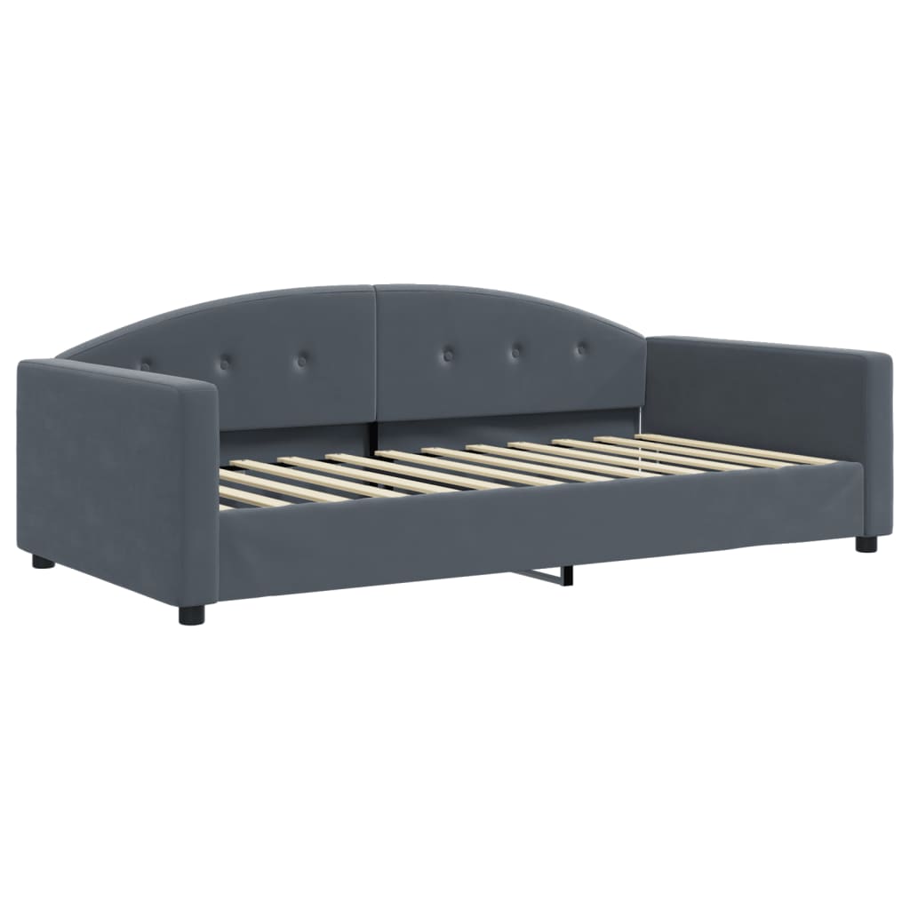 Vidaxl slaapbank 100x200 cm fluweel donkergrijs
