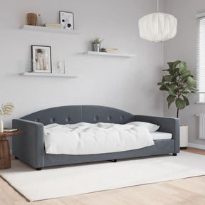 Vidaxl slaapbank 100x200 cm fluweel donkergrijs