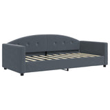 Vidaxl slaapbank 90x190 cm fluweel donkergrijs