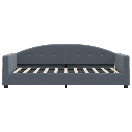 Vidaxl slaapbank 90x190 cm fluweel donkergrijs