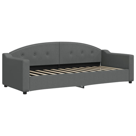 Vidaxl slaapbank 80x200 cm stof donkergrijs
