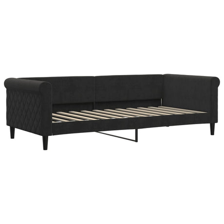 Vidaxl slaapbank 90x200 cm fluweel zwart