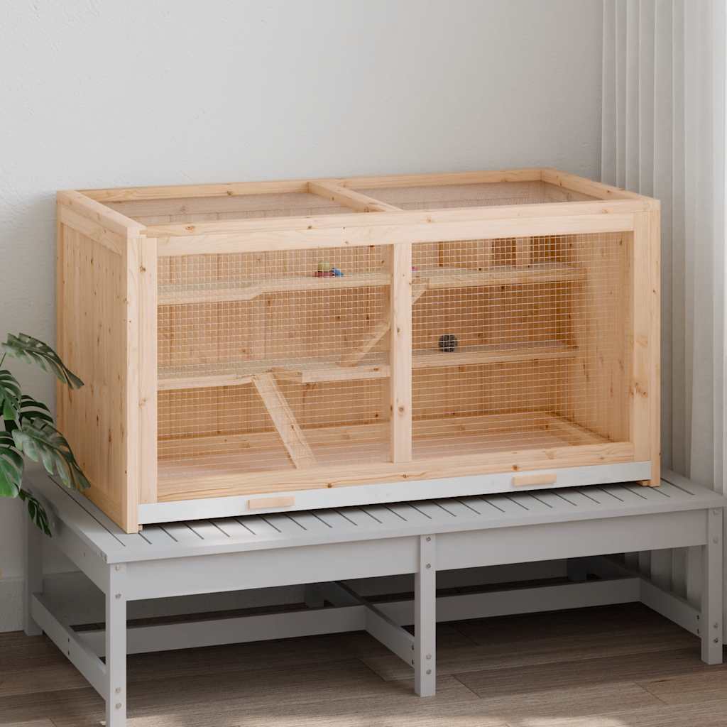 Vidaxx hamster cage 104x52x54 cm solid pine wood