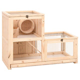 Vidaxx hamsterbur 81x40x60 cm massivt fyrretræ